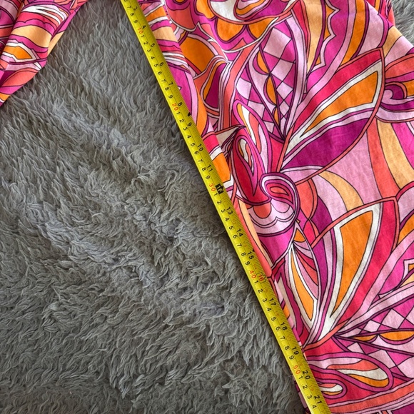 Belle by Kim Gravel Pink and Orange Patterned Cropped Pants - Picture 15 of 16